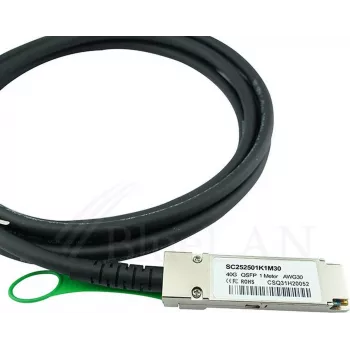 BlueOptics Cablu Direct Attach QSFP BlueLAN compatibil Edge Core ET6402-DAC-0.5M, 40GBASE-CR4, 0,5m, cupru pasiv, 30AWG