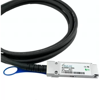 Cablu cu conectare directă QSFP28 BlueLAN BlueOptics compatibil Palo Alto Networks PAN-QSFP28-DAC-3M SC282801L3M26, 100GBASE-CR4, Infiniband EDR, 26AWG, 3 metri (PAN-QSFP28-DAC-3M-BL)