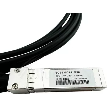 Cablu Direct Attach SFP+ la SFP+ pasiv BlueLAN 10GBASE-CR BlueOptics compatibil Alcatel-Lucent iSFP-10G-C2M, 2 metri, AWG30