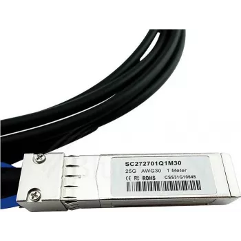 Compatibil MikroTik S+DA0002 BlueLAN 10GBASE-CR cablu Direct Attach pasiv SFP+ la SFP+, 2 metri, AWG30 (S+DA0002-BL)