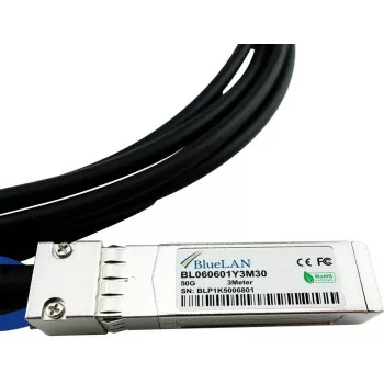 BlueLAN Mellanox MCP2M50-G01AE30 cablu Direct Attach (DAC) compatibil - pasiv 50 Gigabit cupru twinaxial - SFP56 la SFP56 - 1 metru