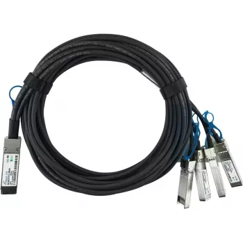 Cablul breakout Direct Attach pasiv BlueOptics Lenovo AV23 compatibil BlueLAN QSFP28 la 4x SFP28, 3 m, 26 AWG