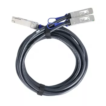 Cablu breakout direct attach din cupru BlueLAN compatibil NVIDIA 400GBASE-CR8 QSFP-DD la 2x QSFP56, 1 m