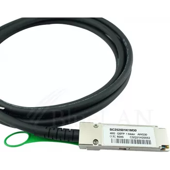 Cablu cu atașare directă BlueOptics LSWM1QSTK0 compatibil BlueLAN QSFP 40GBASE-CR4 1 m 30AWG