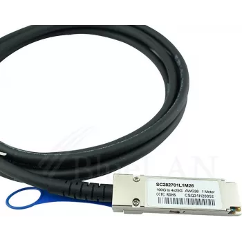 Cablu breakout cu atașare directă compatibil Extreme Networks 10421 BlueLAN pasiv 100GBASE-CR4 QSFP28 la 4x25GBASE-CR SFP28 1 m AWG26