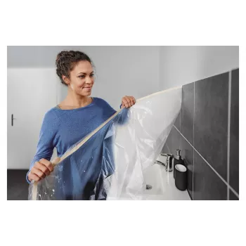 Folie de protecție cu bandă adezivă Tesa Easy Cover Economy 17 m x 2,60 m, 1 rolă