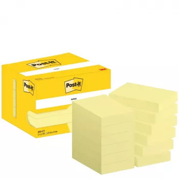 Note adezive 3M Post-it Original 76 x 51 mm galben canar 12 blocuri