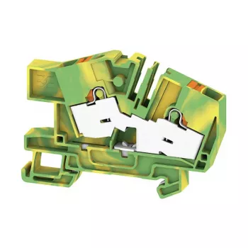 Bornă de protecție pentru conductor de protecție Weidmüller AITB 6 BB 2C PE, PUSH IN, 6 mm², 41 A, 800 V, verde/galben