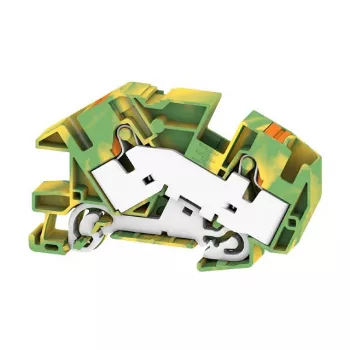 Bornă de protecție pentru conductor de protecție Weidmüller AITB 16 BB 2C PE, verde/galben, 16 mm², conexiune cu șurub, șină DIN