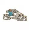 Bornă de instalare Weidmüller AITB 4 BB NDT-L-PE, PUSH IN, 4 mm², gri