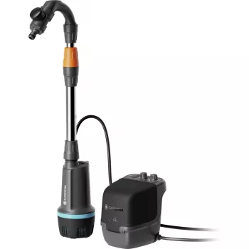 Pompă cu acumulator pentru butoi de apă de ploaie Gardena 14605-20 2400 ComfortAutomatic 18V P4A, set complet