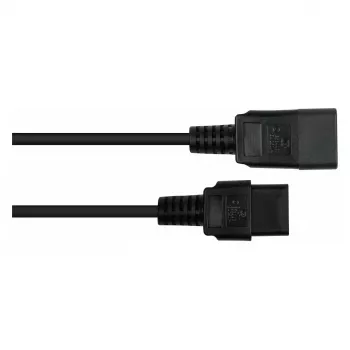 Cablu prelungitor de alimentare Kabelmeister C20 la C19, negru, 1,5 m