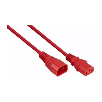 Kabelmeister Cablu prelungitor pentru aparate reci C14 la C13, roșu, 0,5m, 3x0.75mm²
