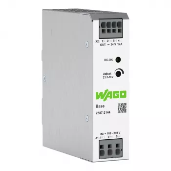 WAGO 2587-2144 Sursă de alimentare cu comutație primară Base 1 fază, 24 VDC, 5 A, 120 W, șină DIN