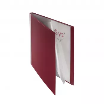 FolderSys Display Book Bordeaux with 10 Sleeves A4