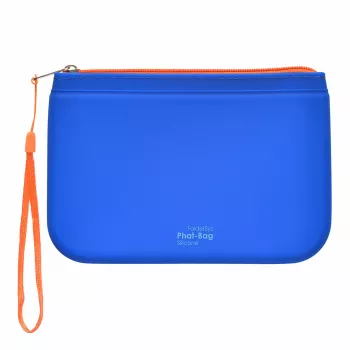 Buzunar cu fermoar din silicon FolderSys PHAT BAG A6, albastru (40486-40)