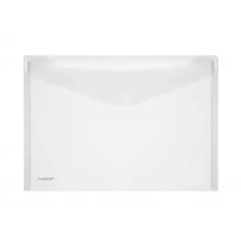 Buzunar dublu de vizualizare FolderSys A5 format orizontal cu închidere cu arici, incolor mat