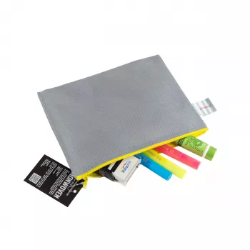 FolderSys A5 Grey Opaque Non-Woven PP Zipper Pouch 190 x 255 mm