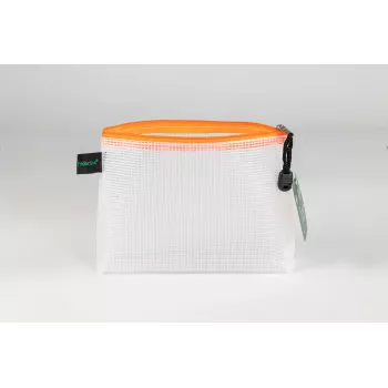 FolderSys Zipper Bag Transparent/Orange 0.28 mm A6 1 Piece