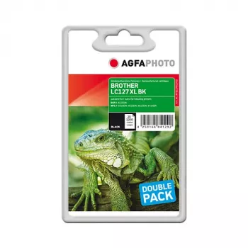 AGFAPHOTO APB127BDUOD Compatible Black Ink Cartridge 2-Pack for Brother MFC-J4510DW