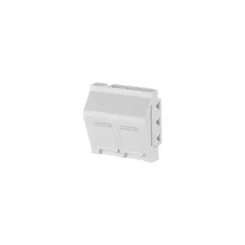 Modul keystone RJ45 METZ CONNECT Cat.6A ecranat alb 45x45mm fără unelte