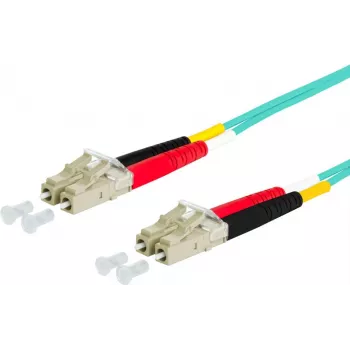 Cablu patch fibră optică METZ CONNECT 151J1JOJO50E LC Duplex la LC Duplex 50/125µm multimod OM3 5m aqua