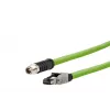 METZ CONNECT Industrial Ethernet Cable M12 X-coded CAT 6a SF/UTP 10 m Green PUR Jacket Drag Chain Compatible (142M6X18100)