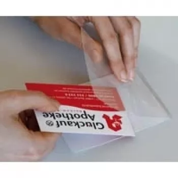 LMG Signaltechnologie 100 folii de laminat la rece lucioase pentru format carte de credit