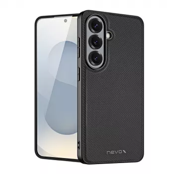 Husă Nevox StyleShell NYLO pentru Samsung Galaxy S26, neagră