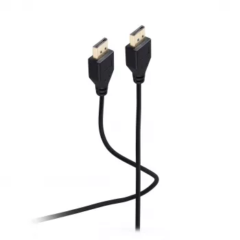 Cablu DisplayPort 1.2 SHIVERPEAKS Flexline, tată la tată, UHD 4K, extra subțire, negru, 0,5 m