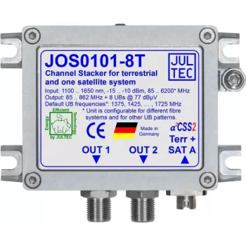 JULTEC JOS0101-8T convertor Unicable II JESS 1x fibră optică FC/PC 8x receptor