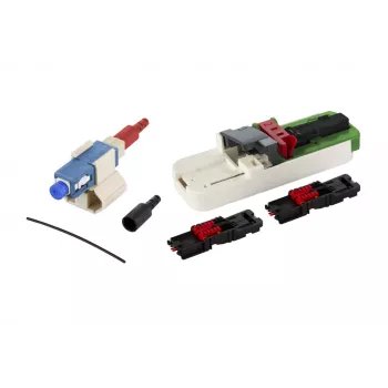 Conector METZ CONNECT SC/UPC tată OS2 monomod, carcasă bej, manșon albastru, pachet de 20