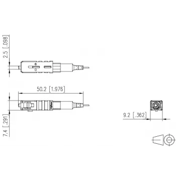 Conector METZ CONNECT 1509QAEA0010-E SC OS2 monomod verde montabil pe teren 10 buc