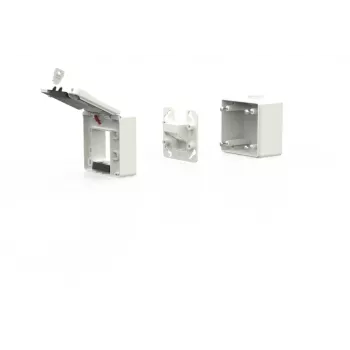 Carcasă METZ CONNECT 1309470002KI IP44 pentru modul aplicată cu capac rabatabil și încuietoare, 2 sloturi de modul, gri deschis (RAL 7035)