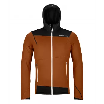 Hanorac cu glugă Ortovox Fleece Light - bărbați, croială atletică, amestec de lână merinos