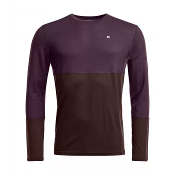 Ortovox 185 Rock N Wool Long Sleeve - Dark Wild Berry, mărimea S