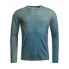 Tricou de bază cu mânecă lungă cu imprimeu Ortovox 185 Rock'N'Wool Print LS - AOP Green Sage, XL