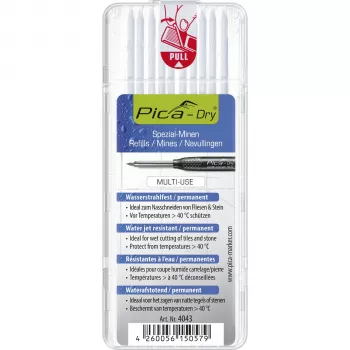 PICA-MARKER Pica DRY 4043 refill leads for deep-hole marker pencil, 2.8 mm, White