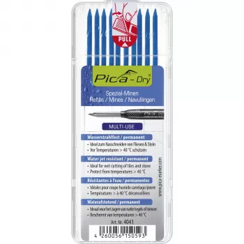 PICA-MARKER Pica DRY 4041 refill leads for deep-hole marker pencil, 2.8 mm, Blue