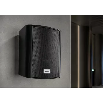 celexon 525-B Active 2-Way Speaker Set, 2 x 30 W RMS, with Wall Brackets, Black (1000003398)