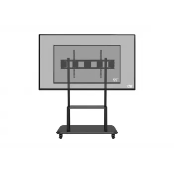 Stand mobil de prezentare CELEXON Professional Adjust-55120MP pentru ecrane de 55-120 inch, negru mat