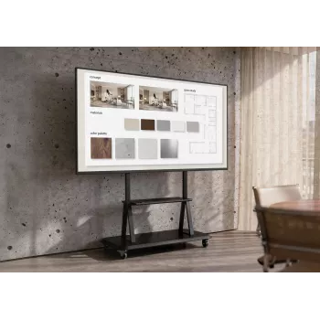 Stand mobil de prezentare CELEXON Professional Adjust-55120MP pentru ecrane de 55-120 inch, negru mat