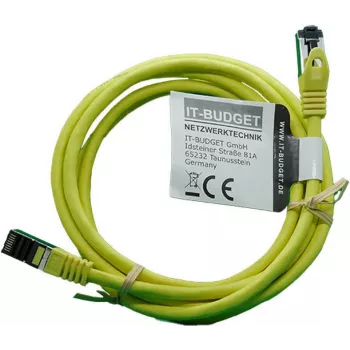 Cablu patch IT-BUDGET Full Copper Premium - Flex AWG 26 - Cat.8.1 - 2000 MHz - fără halogen - PoE+ - 40 Gbit - galben - 2 m (90ITBFLEX81PK2Y)