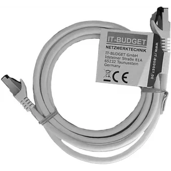 Cablu patch IT-BUDGET Full Copper Premium - Flex AWG 26 - Cat.8.1 - 2000 MHz - fără halogen - PoE+ - 40 Gbit - alb - 2 m (90ITBFLEX81PK2W)