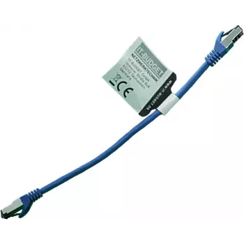 Cablu patch IT-BUDGET Full Copper Premium - Flex AWG 26 - Cat.8.1 - 2000 MHz - fără halogen - PoE+ - 40 Gbit - albastru - 0,5 m