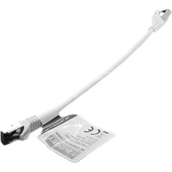 Cablu patch IT-BUDGET Full Copper Premium - Flex AWG 26 - Cat.8.1 - 2000 MHz - fără halogen - PoE+ - 40 Gbit - alb - 0,5 m