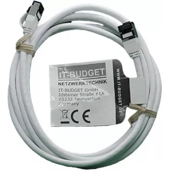 Cablu patch IT-BUDGET Full Copper Premium - Slim AWG 28 - Cat.8.1 - 2000 MHz - fără halogen - PoE+ - 40 GBit - alb - 3 m (90ITBSLIM81PK3W)