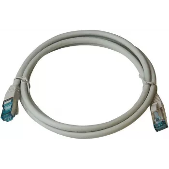 Cablu patch premium IT-BUDGET cupru integral - Cat.6A - 500 MHz - fără halogen - PoE+ - AWG 26/7 - gri - 0,15 m