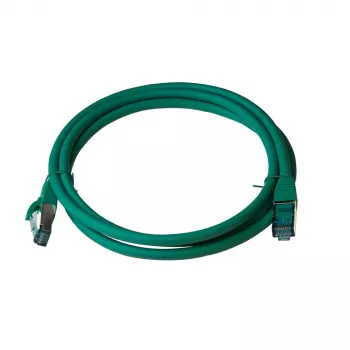 Cablu patch IT-BUDGET Full Copper Premium Cat.6A 500 MHz LSZH PoE+ AWG 26/7 verde 1,5 m