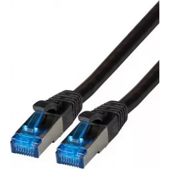 Cablu patch IT-BUDGET Full Copper Premium - Super Flex TPE - Cat.6A - 500MHz - LSZH - PoE+ - AWG 27 - negru - 1,50 m
